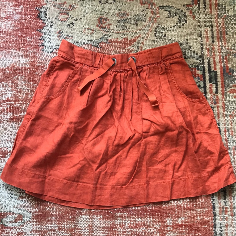 J. Crew 100% Linen Skirt with Pockets